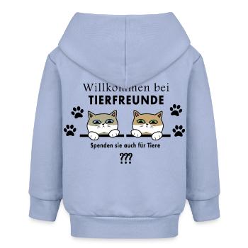 Tierfreunde Katzen - Baby Organic Kapuzenjacke Baby Connector von Stanley/Stella - Sky - Hinten
