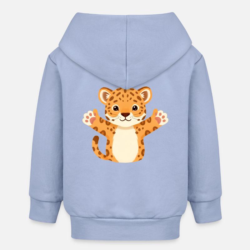 Bébé Jaguar - Veste à capuche bébé bio Stanley/Stella - ciel