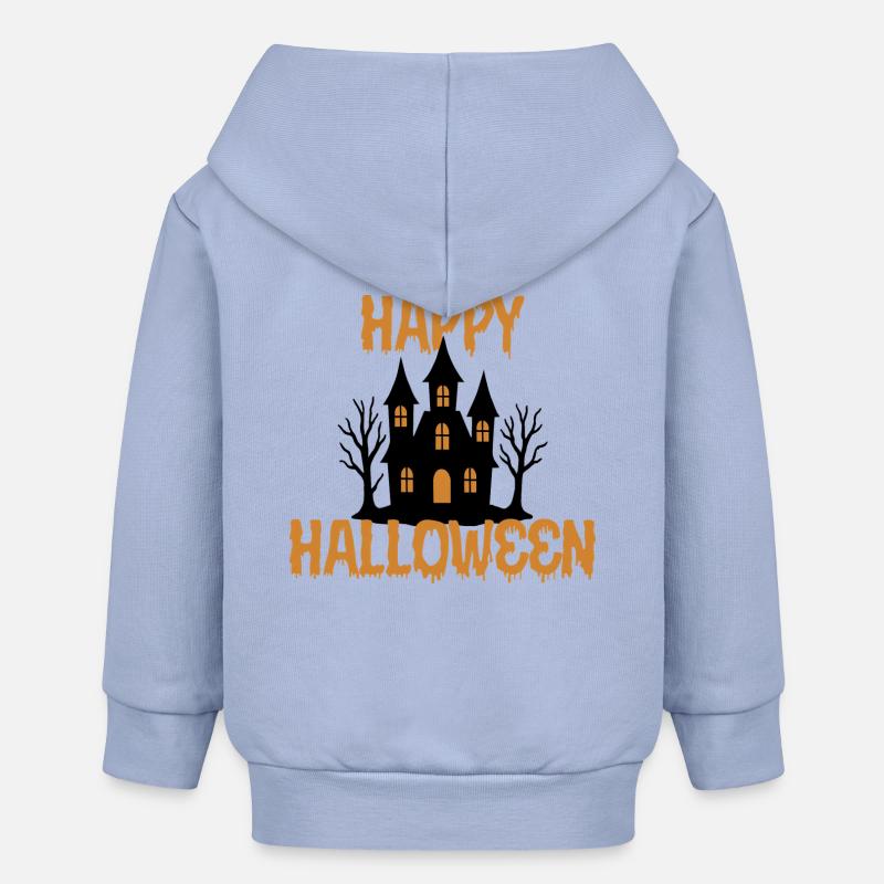 Joyeux halloween - Veste à capuche bébé bio Stanley/Stella - ciel