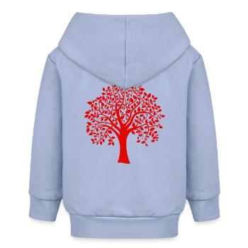 Silhouette base d’arbre jumbo rouge à motif - Veste à capuche bébé bio Stanley/Stella - ciel - Dos
