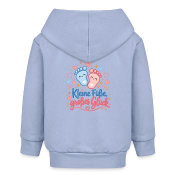 Kleine Füße, großes Glück - Baby Organic Kapuzenjacke Baby Connector von Stanley/Stella - Sky - Hinten