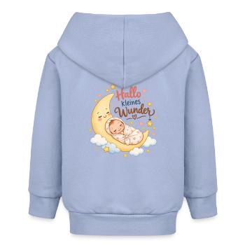 Hallo Kleines Wunder Mondtraum - Baby Organic Kapuzenjacke Baby Connector von Stanley/Stella - Sky - Hinten