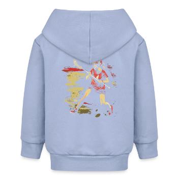 Oldschool Lacrosse Girls - Baby Organic Zip-up Hoodie by Stanley/Stella - sky - Back