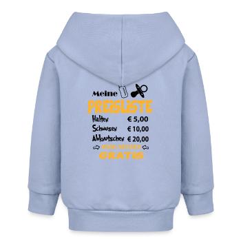 Preisliste für das Baby Windel wechseln - Baby Organic Kapuzenjacke Baby Connector von Stanley/Stella - Sky - Hinten