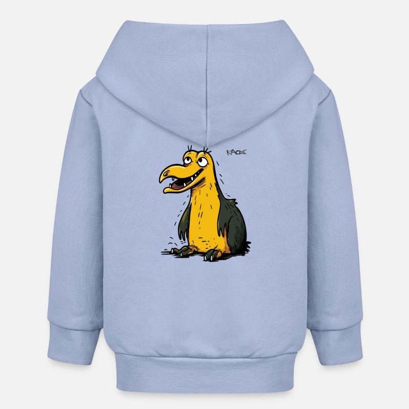 Créature de dessin animé : Ornithorynque mutant - Veste à capuche bébé bio Stanley/Stella - ciel