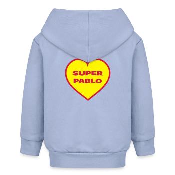 Super-Pablo - Baby Organic Kapuzenjacke Baby Connector von Stanley/Stella - Sky - Hinten