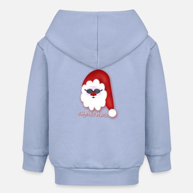 Noël - cool Père Noël - Veste à capuche bébé bio Stanley/Stella - ciel