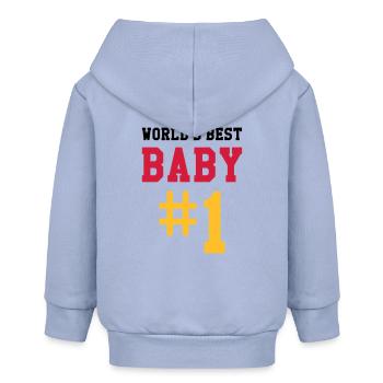 World's Best Baby - Baby Organic Kapuzenjacke Baby Connector von Stanley/Stella - Sky - Hinten