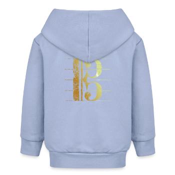 Alto Clef Ancient Gold - Baby Organic Zip-up Hoodie by Stanley/Stella - sky - Back