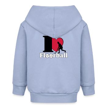 Floorball , Unihockey , Hockey , Fun I love..(25) - Baby Organic Kapuzenjacke Baby Connector von Stanley/Stella - Sky - Hinten