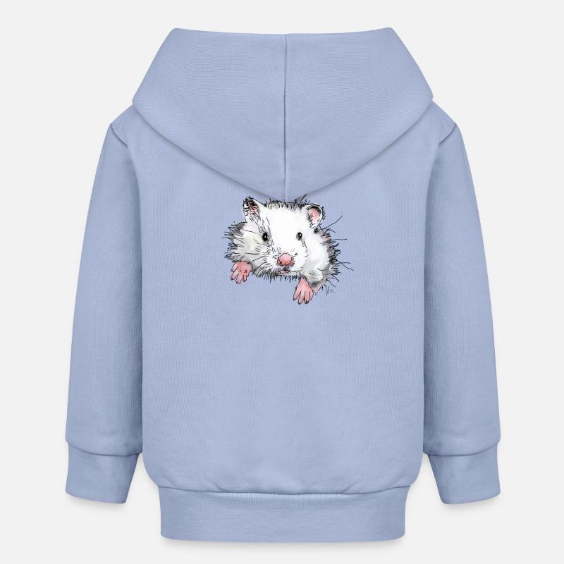 Hamster - Veste à capuche bébé bio Stanley/Stella - ciel