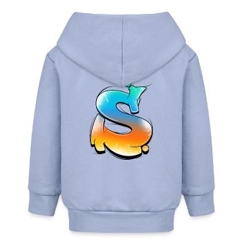 S-Gradient Neon Splashes - Baby Organic Zip-up Hoodie by Stanley/Stella - sky - Back