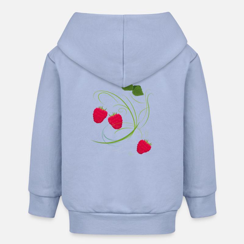 Framboise, Fruits - Veste à capuche bébé bio Stanley/Stella - ciel