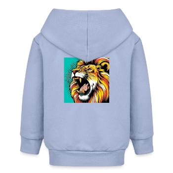 Lion Pop Art - Baby Organic Zip-up Hoodie by Stanley/Stella - sky - Back