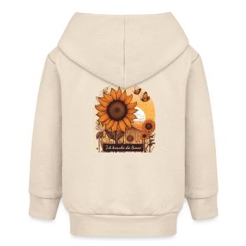 Du soleil pour l’âme - Veste à capuche bébé bio Stanley/Stella - écru doux - Dos