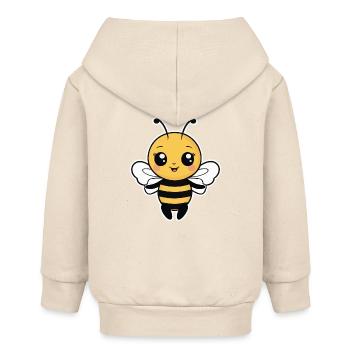 Kleine süße Biene, Babybiene - Baby Organic Kapuzenjacke Baby Connector von Stanley/Stella - Natur - Hinten