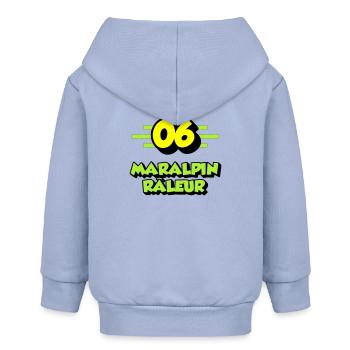 Maralpin beschwert sich - Baby Organic Kapuzenjacke Baby Connector von Stanley/Stella - Sky - Hinten