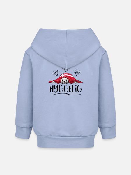 HYGGELIG - Robbe - Dänemark -b - Baby Organic Kapuzenjacke Baby Connector von Stanley/Stella - Sky