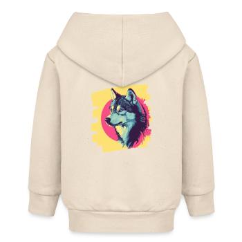Husky - Baby Organic Zip-up Hoodie by Stanley/Stella - soft Ecru - Back