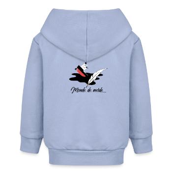 Scheißwelt - Baby Organic Kapuzenjacke Baby Connector von Stanley/Stella - Sky - Hinten