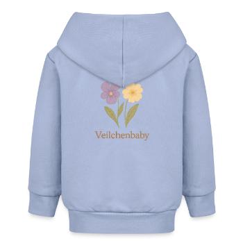 🌸 Veilchenbaby – Blumenliebe für kleine Seelen - Baby Organic Kapuzenjacke Baby Connector von Stanley/Stella - Sky - Hinten