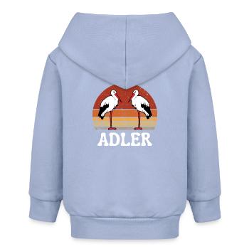 ADLER VIntage Retro - Baby Organic Zip-up Hoodie by Stanley/Stella - sky - Back