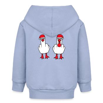 2 Seagulls Finger Insult Équipe de Noël - Veste à capuche bébé bio Stanley/Stella - ciel - Dos
