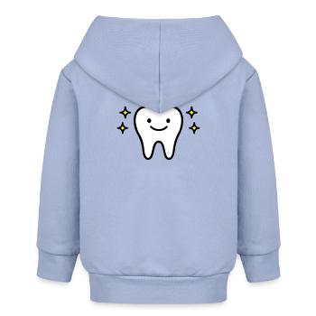 Zahn Niedlich - Baby Organic Kapuzenjacke Baby Connector von Stanley/Stella - Sky - Hinten
