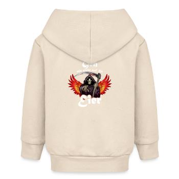 Flügelreaper mit Sense - Baby Organic Kapuzenjacke Baby Connector von Stanley/Stella - Natur - Hinten