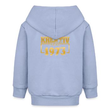 1973 - Baby Organic Zip-up Hoodie by Stanley/Stella - sky - Back