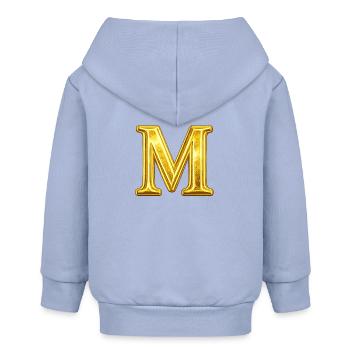 Goldenes M Kristallglanz - Baby Organic Kapuzenjacke Baby Connector von Stanley/Stella - Sky - Hinten