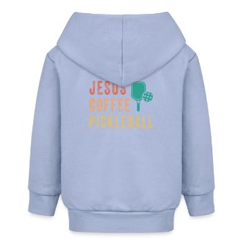 Jesus Coffee Pickleball - Baby Organic Kapuzenjacke Baby Connector von Stanley/Stella - Sky - Hinten