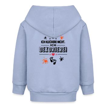 Ich kleckere nicht Ich dekoriere Baby Säugling - Baby Organic Kapuzenjacke Baby Connector von Stanley/Stella - Sky - Hinten