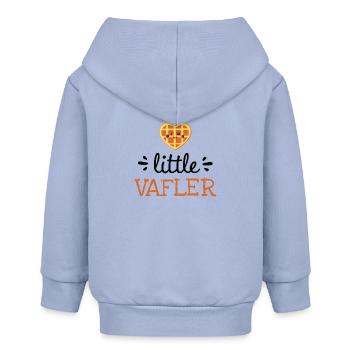 Little Vafler – Cute Baby Clothes - Baby Organic Zip-up Hoodie by Stanley/Stella - sky - Back