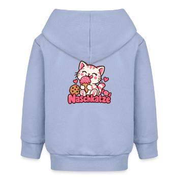 Naschkatze Eisleckerei - Baby Organic Kapuzenjacke Baby Connector von Stanley/Stella - Sky - Hinten