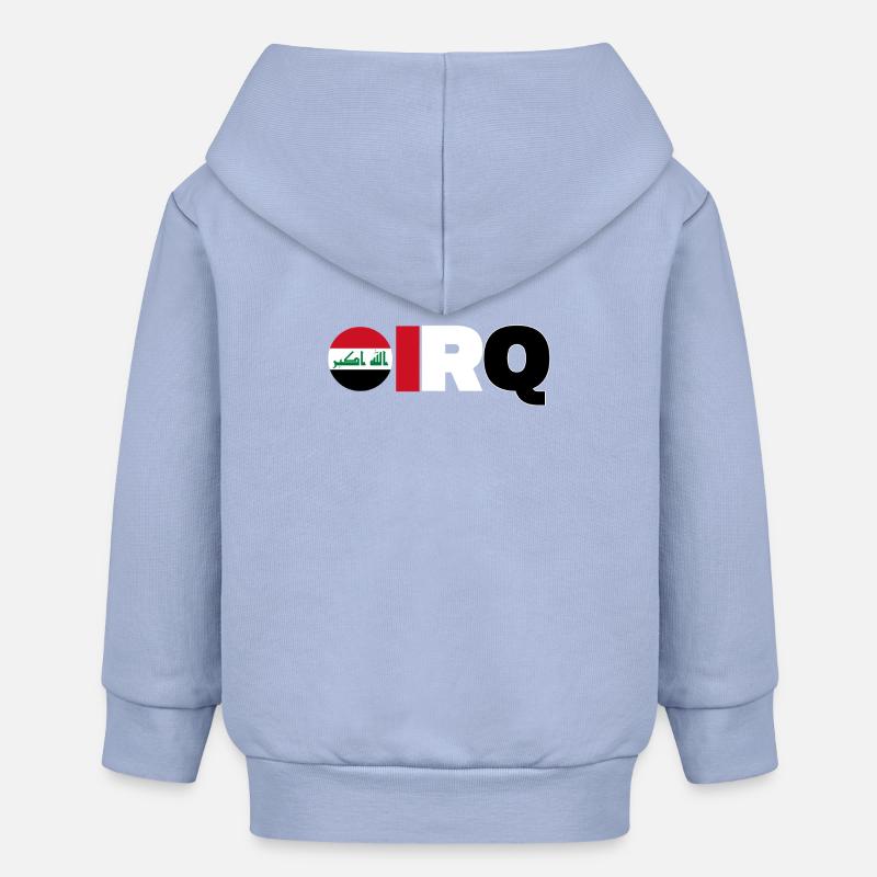 Irak - Veste à capuche bébé bio Stanley/Stella - ciel
