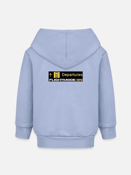Departures Flightmode On - Flugmodus - Chillen - Baby Organic Kapuzenjacke Baby Connector von Stanley/Stella - Sky