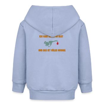 Benzin im Blut - Baby Organic Kapuzenjacke Baby Connector von Stanley/Stella - Sky - Hinten