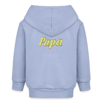 Kosename Papa 3D Style - Baby Organic Kapuzenjacke Baby Connector von Stanley/Stella - Sky - Hinten