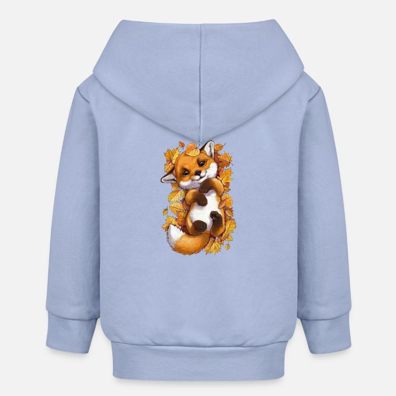 Cute baby fox - Veste à capuche bébé bio Stanley/Stella - ciel