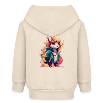 Süßer Stylischer Greif - Baby Organic Kapuzenjacke Baby Connector von Stanley/Stella - Natur - Hinten