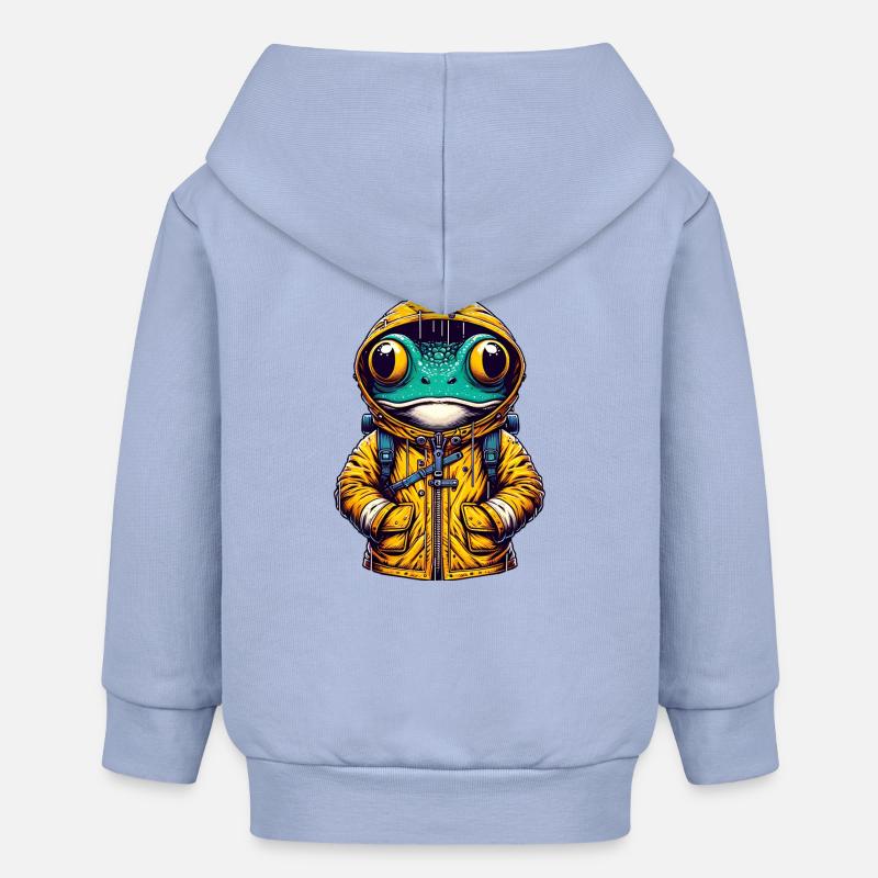 Grenouille urbaine - Veste à capuche bébé bio Stanley/Stella - ciel