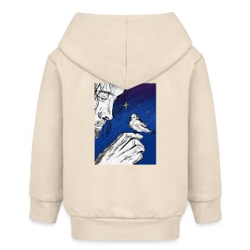 Nummer eins unter dem Mond - Baby Organic Kapuzenjacke Baby Connector von Stanley/Stella - Natur - Hinten