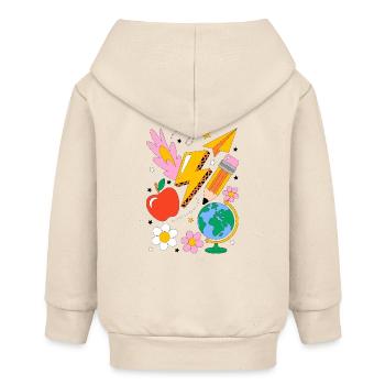 Schule Einschulung - Baby Organic Kapuzenjacke Baby Connector von Stanley/Stella - Natur - Hinten