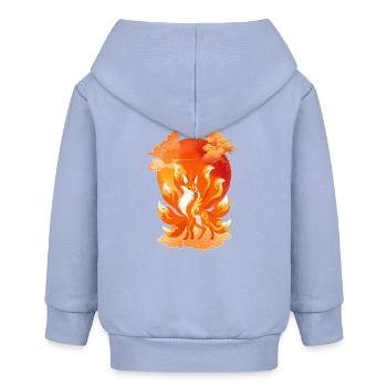 Neunschwänziger Fuchs – Ursprüngliches Geschenk - Baby Organic Kapuzenjacke Baby Connector von Stanley/Stella - Sky - Hinten