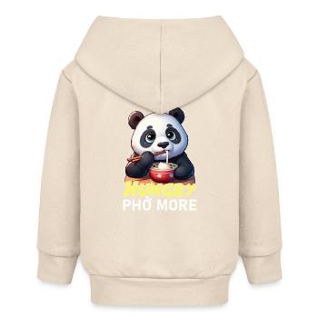 Hungriger Panda Pho Plus - Baby Organic Kapuzenjacke Baby Connector von Stanley/Stella - Natur - Hinten