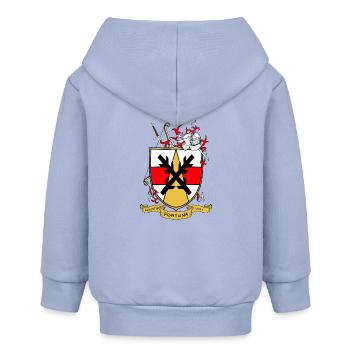 Bouclier des armoiries de Fortuna avec casque - Veste à capuche bébé bio Stanley/Stella - ciel - Dos