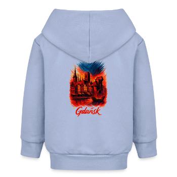 Danzig Gdańsk Stadt Polen Polska Patriot Geschenk - Baby Organic Kapuzenjacke Baby Connector von Stanley/Stella - Sky - Hinten