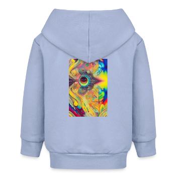 Abstrakte Kunst - Baby Organic Kapuzenjacke Baby Connector von Stanley/Stella - Sky - Hinten