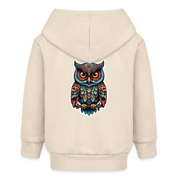 Eule Neo Traditional - Baby Organic Kapuzenjacke Baby Connector von Stanley/Stella - Natur - Hinten